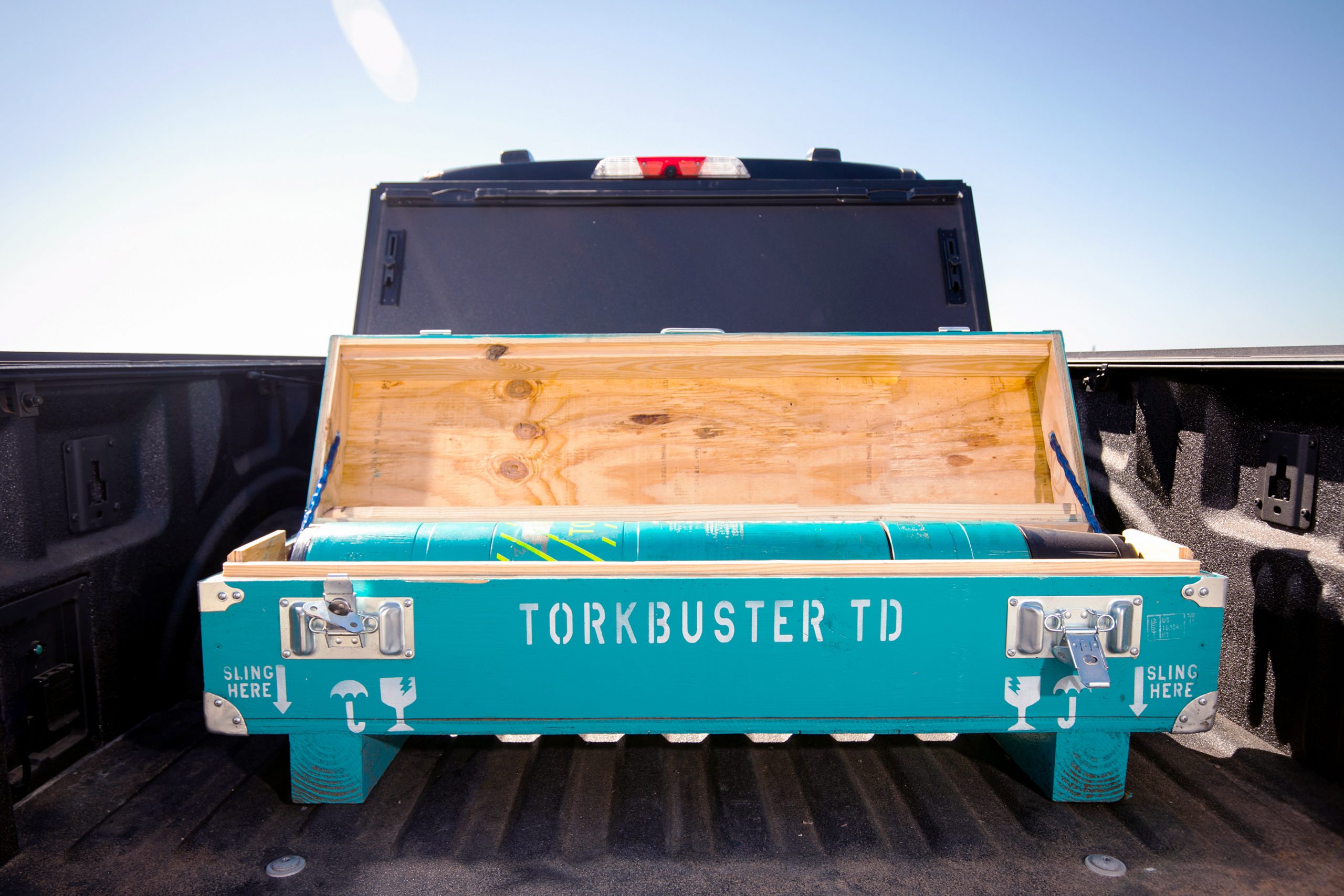 UUlterra TorkBusterTD Tool in crate in truck bed